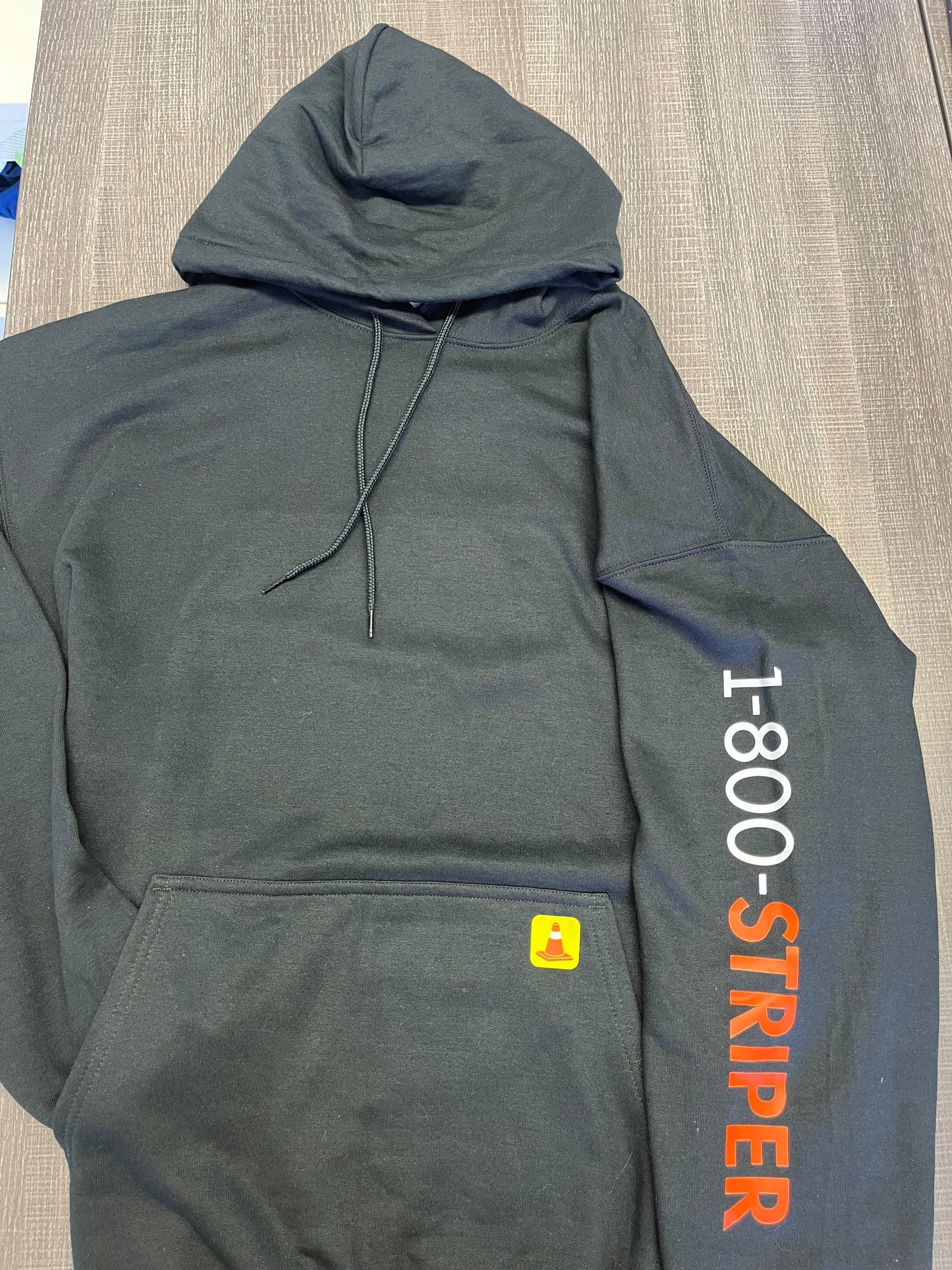 Hooded Sweatshirt 1-800-STRIPER Screen Printed Logo (2 color options)