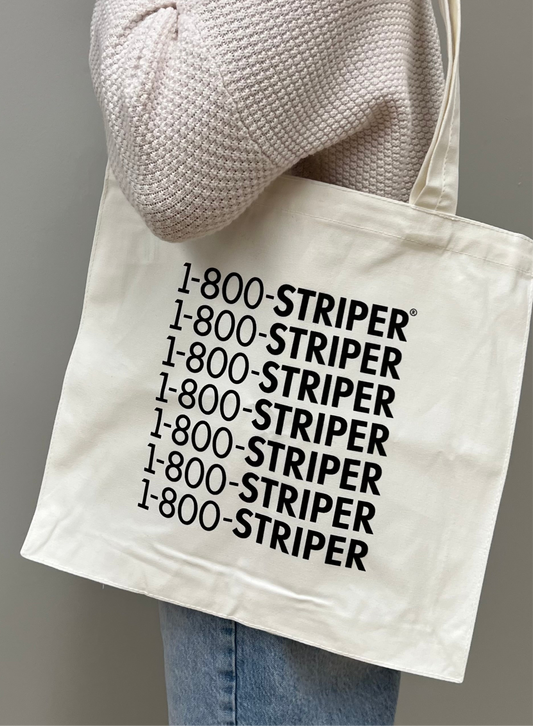 1-800-STRIPER tote bag