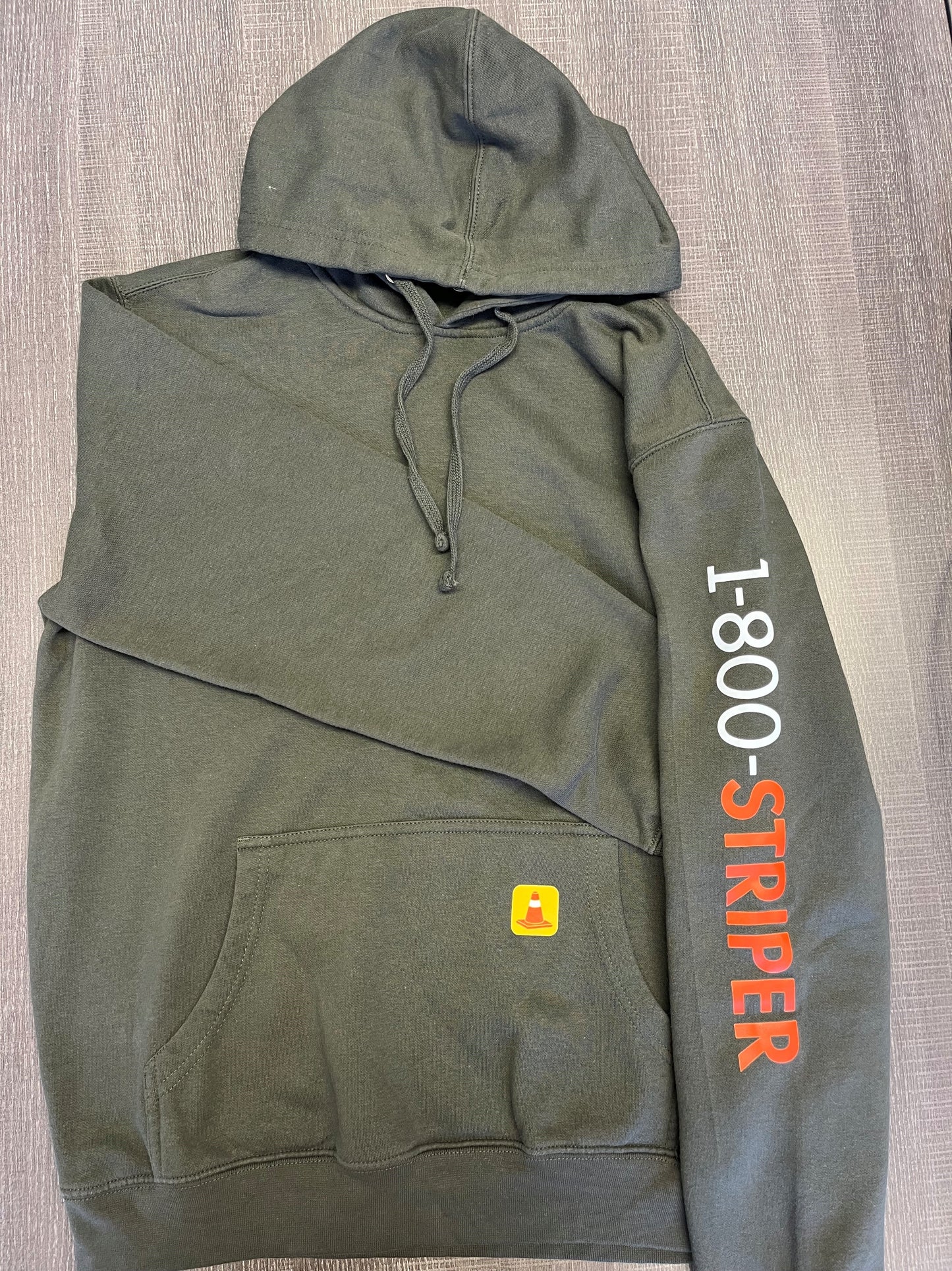 Hooded Sweatshirt 1-800-STRIPER Screen Printed Logo